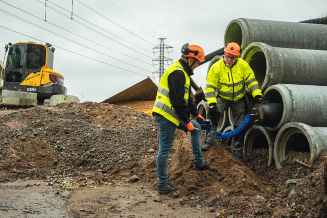 Viemäriputkiston tiiveyden testaamien